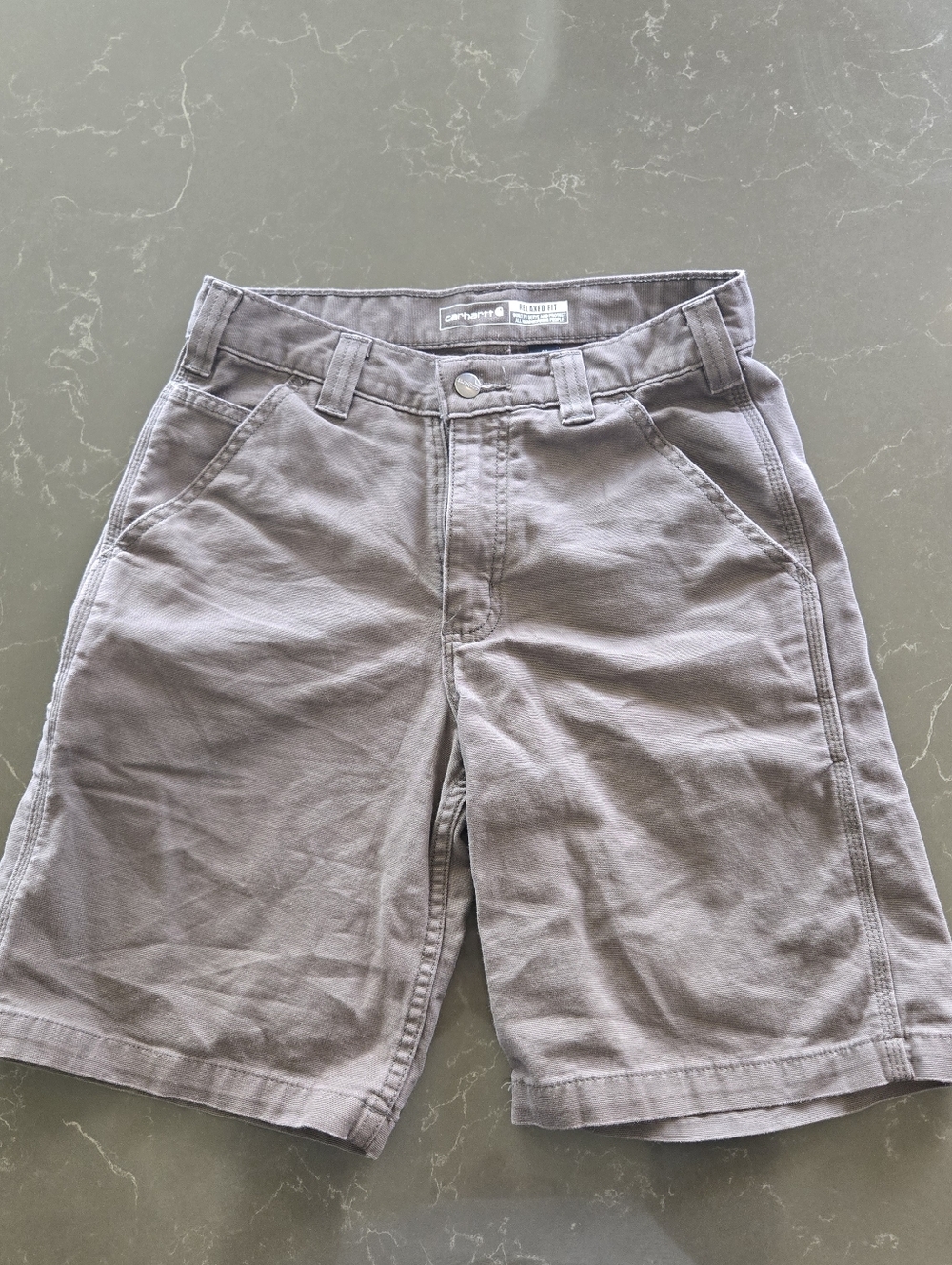 Carhartt Men's Brown Work-Style Flat Front Shorts